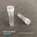 2 ml di tubo di plastica criogenico CE